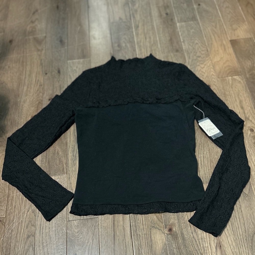 NWT Free People Miya Lace Sleeve Blouse sz:small - Picture 5 of 8